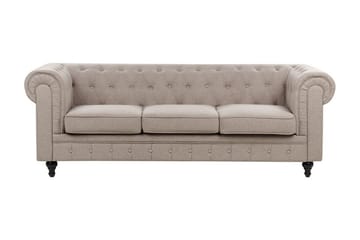 Casonya Soffa 3-sits - Beige/Mörkt trä - Möbler - Soffa - 3 sits soffa