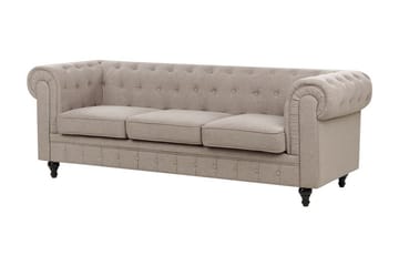 Casonya Soffa 3-sits - Beige/Mörkt trä - Möbler - Soffa - 3 sits soffa