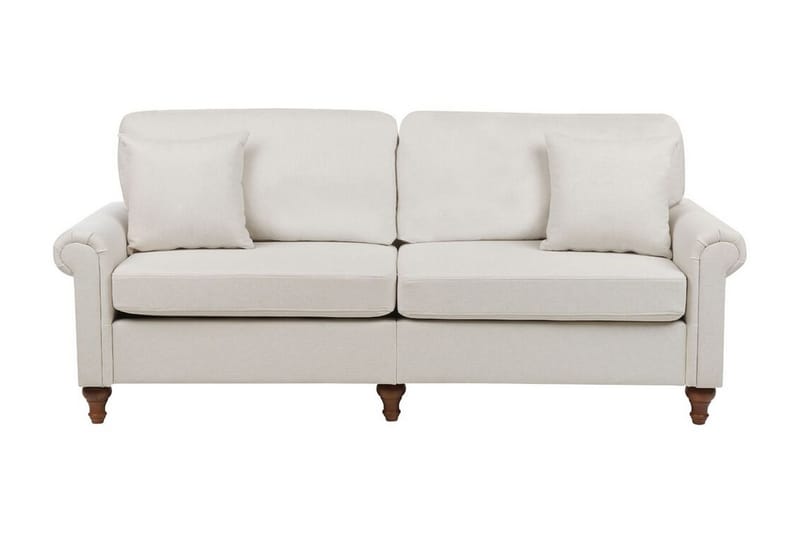 Cher Soffa 3-sits, Beige/Mörkt trä