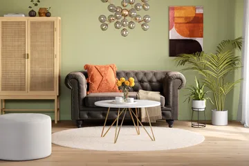 Chesterfield Deluxe 2-sits Soffa - Mörkgrå - Möbler - Soffa - Sammetssoffa