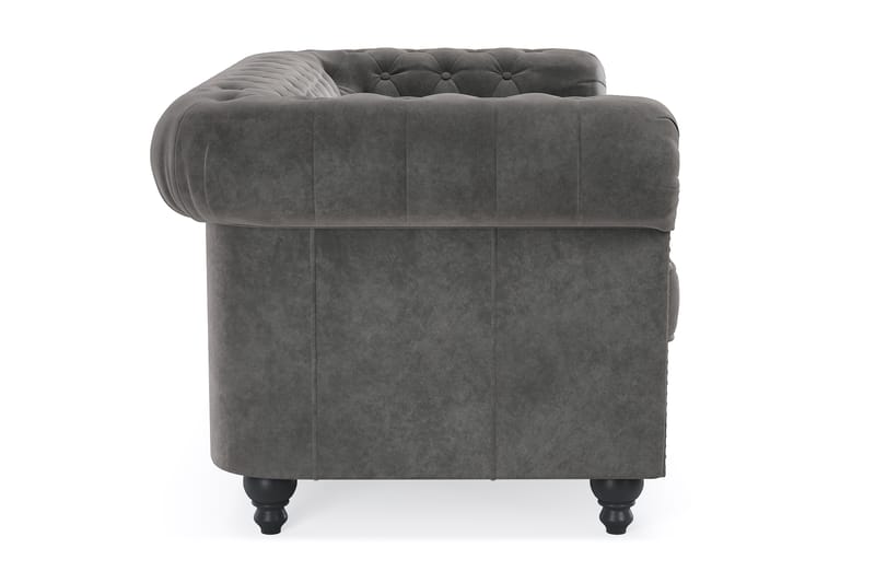 Chesterfield Deluxe 2-sits Soffa - Mörkgrå - Möbler - Soffa - 2 sits soffa