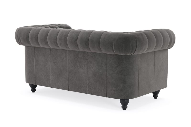 Chesterfield Deluxe 2-sits Soffa - Mörkgrå - Möbler - Soffa - 2 sits soffa