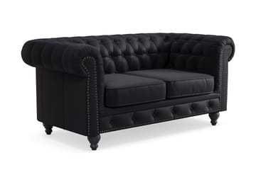Chesterfield Deluxe 2-sits Soffa - Svart - Möbler - Soffa - 2 sits soffa
