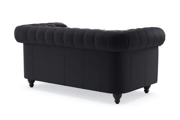 Chesterfield Deluxe 2-sits Soffa - Svart - Möbler - Soffa - 2 sits soffa