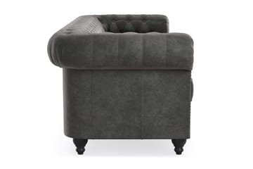 Chesterfield Deluxe 3-sits Soffa - Mörkgrå - Möbler - Soffa - 3 sits soffa