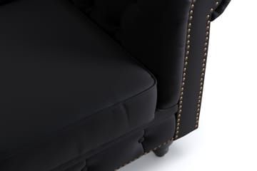 Chesterfield Deluxe 3-sits Soffa - Svart - Möbler - Soffa - 3 sits soffa