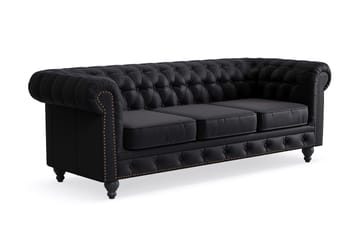 Chesterfield Deluxe 3-sits Soffa - Svart - Möbler - Soffa - 3 sits soffa
