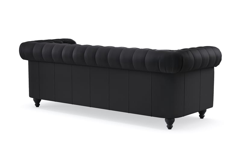 Chesterfield Deluxe 3-sits Soffa - Svart - Möbler - Soffa - 3 sits soffa
