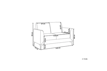 Chet Soffa 2-sits - Beige/Svart - Möbler - Soffa - 2 sits soffa