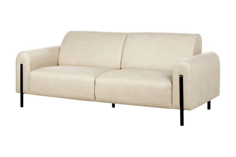 Christa Soffa 3-sits - Beige/Svart - Möbler - Soffa - Skinnsoffa
