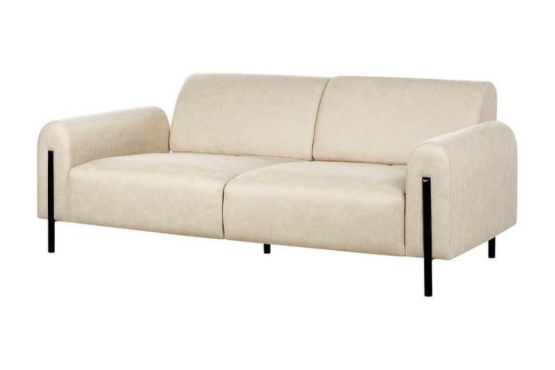 Christa Soffa 3-sits - Beige/Svart - Möbler - Soffa - Skinnsoffa
