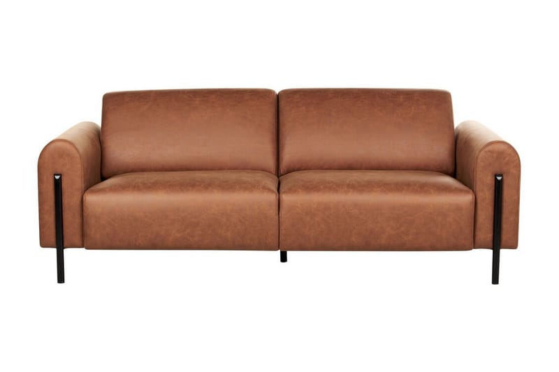 Christa Soffa 3-sits - Brun/Svart - Möbler - Soffa - Skinnsoffa