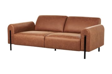 Christa Soffa 3-sits - Brun/Svart - Möbler - Soffa - Skinnsoffa