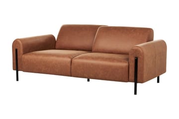 Christa Soffa 3-sits - Brun/Svart - Möbler - Soffa - Skinnsoffa