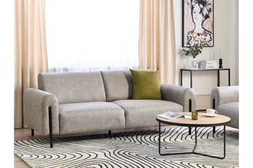 Christa Soffa 3-sits - Grå/Svart - Möbler - Soffa - Skinnsoffa