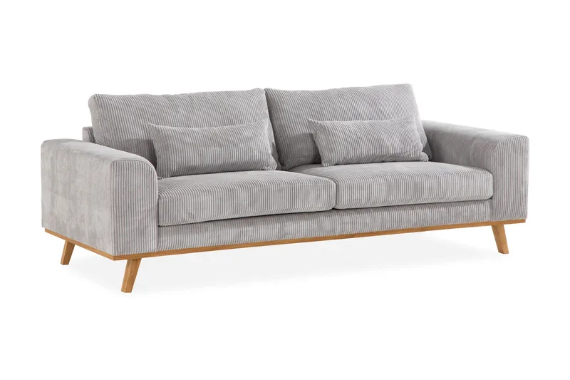 Copenhagen 3-sits Manchestersoffa - Ljusgrå - Möbler - Soffa - 3 sits soffa