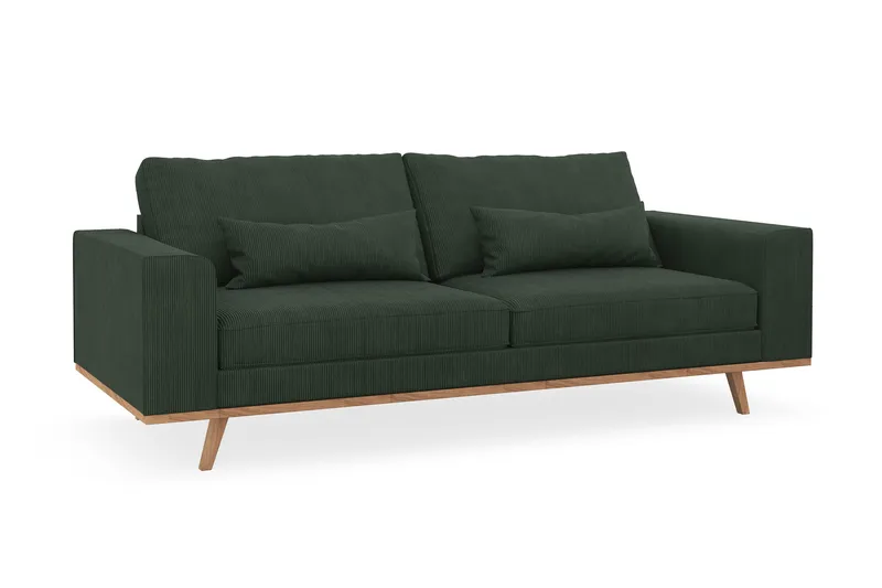 Copenhagen 3-sits Manchestersoffa - Mörkgrön - Möbler - Soffa - 3 sits soffa