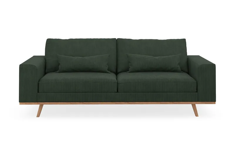Copenhagen 3-sits Manchestersoffa, Mörkgrön