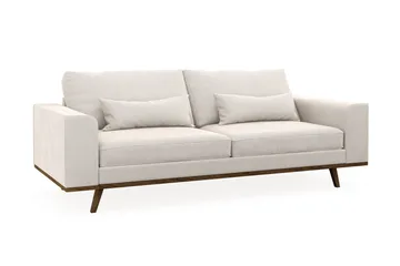 Copenhagen 3-sits Sammetssoffa - Krämvit - Möbler - Soffa - 3 sits soffa
