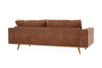 Copenhagen 3-sits Soffa i Konstläder - Brun - Möbler - Soffa - Skinnsoffa