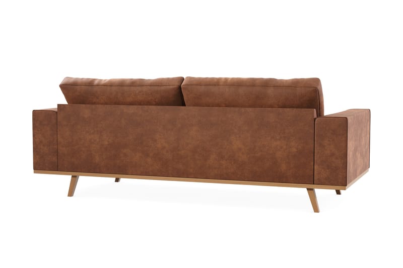 Copenhagen 3-sits Soffa i Konstläder - Brun - Möbler - Soffa - Skinnsoffa