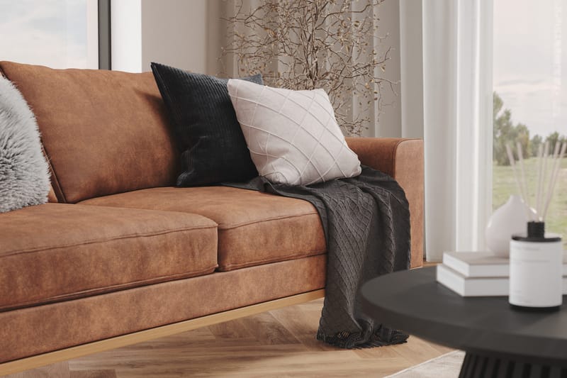 Copenhagen 3-sits Soffa i Konstläder - Brun - Möbler - Soffa - Skinnsoffa
