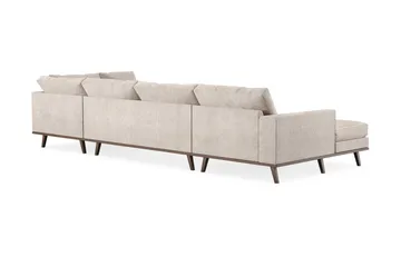Copenhagen 5-sits Högervänd U-formad Large Soffa med Divan och Schäslong i Chenille - Grå / Beige - Möbler - Soffa - U-soffa