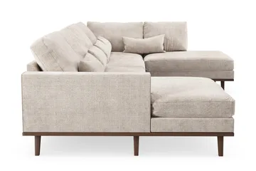 Copenhagen 5-sits Högervänd U-formad Large Soffa med Divan och Schäslong i Chenille - Grå / Beige - Möbler - Soffa - U-soffa