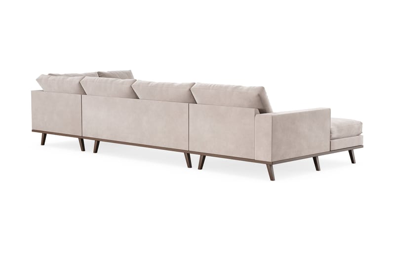 Copenhagen 5-sits Högervänd U-formad Large Soffa med Divan och Schäslong i Sammet - Beige - Möbler - Soffa - Sammetssoffa