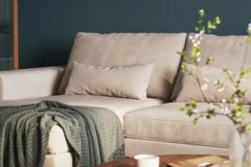 Copenhagen 5-sits Högervänd U-formad Large Soffa med Divan och Schäslong i Sammet - Beige - Möbler - Soffa - Sammetssoffa