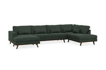 Copenhagen 5-sits Högervänd U-formad Soffa med Divan och Schäslong i Manchester - Mörkgrön - Möbler - Soffa - U-soffa