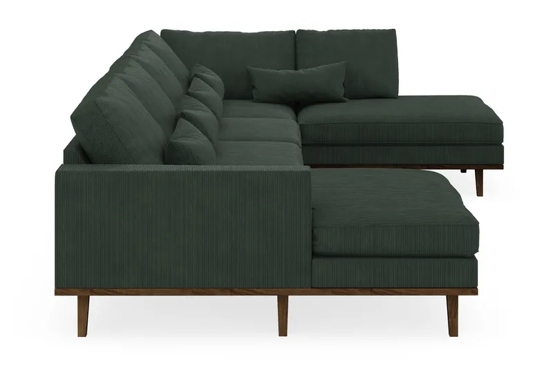 Copenhagen 5-sits Högervänd U-formad Soffa med Divan och Schäslong i Manchester - Mörkgrön - Möbler - Soffa - U-soffa