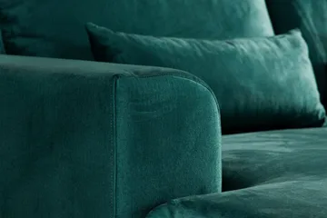 Copenhagen 5-sits Högervänd U-formad Soffa med Divan och Schäslong i Sammet - Grön - Möbler - Soffa - U-soffa
