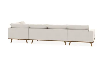 Copenhagen 5-sits Högervänd U-formad Soffa med Divan och Schäslong i Sammet - Krämvit - Möbler - Soffa - Sammetssoffa