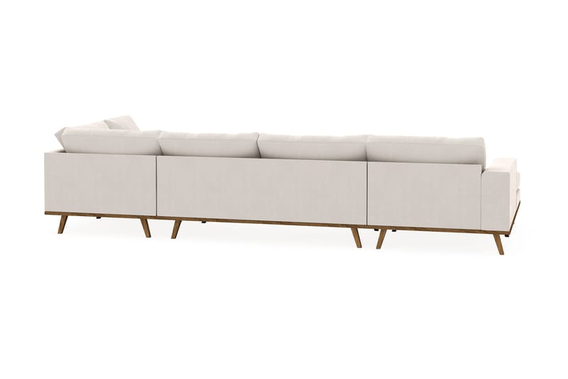 Copenhagen 5-sits Högervänd U-formad Soffa med Divan och Schäslong i Sammet - Krämvit - Möbler - Soffa - Sammetssoffa