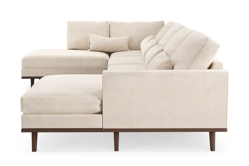 Copenhagen 5-sits Vänstervänd U-formad Large Soffa med Divan och Schäslong i Chenille - Beige - Möbler - Soffa - U-soffa