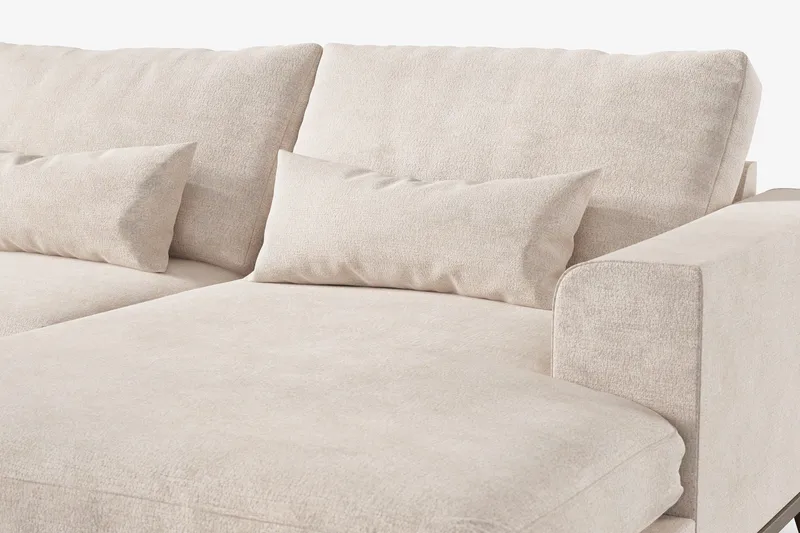 Copenhagen 5-sits Vänstervänd U-formad Large Soffa med Divan och Schäslong i Chenille - Beige - Möbler - Soffa - U-soffa