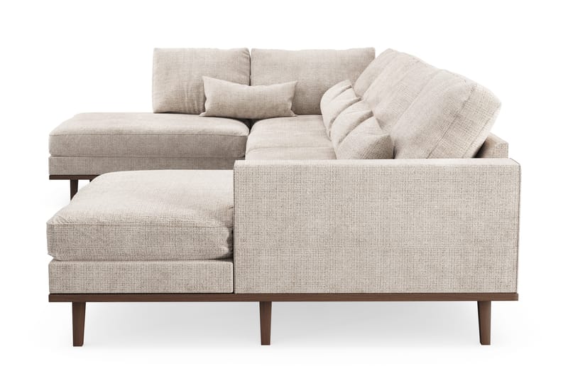 Copenhagen 5-sits Vänstervänd U-formad Large Soffa med Divan och Schäslong i Chenille - Grå / Beige - Möbler - Soffa - U-soffa