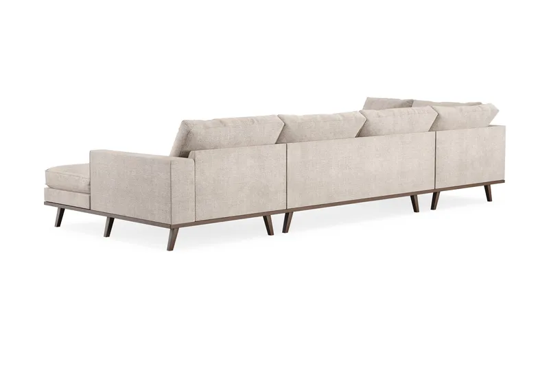 Copenhagen 5-sits Vänstervänd U-formad Large Soffa med Divan och Schäslong i Chenille - Grå / Beige - Möbler - Soffa - U-soffa
