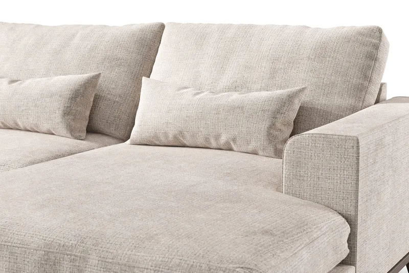 Copenhagen 5-sits Vänstervänd U-formad Large Soffa med Divan och Schäslong i Chenille - Grå / Beige - Möbler - Soffa - U-soffa