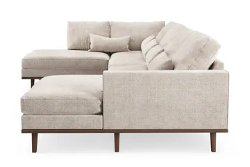 Copenhagen 5-sits Vänstervänd U-formad Large Soffa med Divan och Schäslong i Chenille - Grå / Beige - Möbler - Soffa - U-soffa
