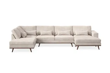 Copenhagen 5-sits Vänstervänd U-formad Large Soffa med Divan och Schäslong i Chenille