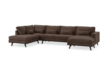 Copenhagen 5-sits Vänstervänd U-formad Large Soffa med Divan och Schäslong i Manchester - Mörkbrun - Möbler - Soffa - U-soffa
