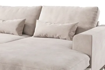 Copenhagen 5-sits Vänstervänd U-formad Large Soffa med Divan och Schäslong i Sammet - Beige - Möbler - Soffa - Sammetssoffa