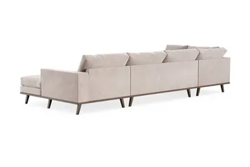 Copenhagen 5-sits Vänstervänd U-formad Large Soffa med Divan och Schäslong i Sammet - Beige - Möbler - Soffa - Sammetssoffa