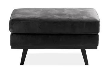 Copenhagen 5-sits Vänstervänd U-formad Soffa med Divan och Schäslong + Fotpall i Sammet - Mörkgrå - Möbler - Soffa - Soffgrupp