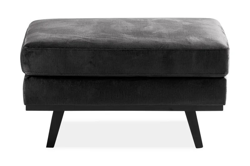 Copenhagen 5-sits Vänstervänd U-formad Soffa med Divan och Schäslong + Fotpall i Sammet - Mörkgrå - Möbler - Soffa - Soffgrupp