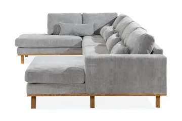 Copenhagen 5-sits Vänstervänd U-formad Soffa med Divan och Schäslong i Manchester - Ljusgrå - Möbler - Soffa - U-soffa
