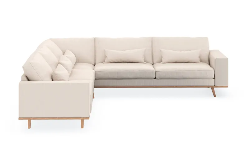 Copenhagen 6-sits L-formad Hörnsoffa i Manchester - Beige - Möbler - Soffa - Hörnsoffa