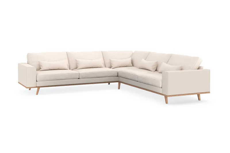 Copenhagen 6-sits L-formad Hörnsoffa i Manchester - Beige - Möbler - Soffa - Hörnsoffa